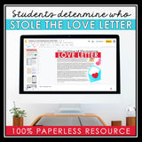 Valentine's Day Close Reading Mystery Digital Activity - Stolen Love Letter