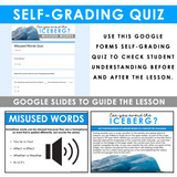 MISUSED WORDS GRAMMAR ACTIVITY DIGITAL GOOGLE ESCAPE CHALLENGE