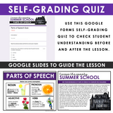 PARTS OF SPEECH GRAMMAR ACTIVITY DIGITAL GOOGLE ESCAPE CHALLENGE