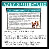 Percy Jackson and the Olympians The Lightning Thief Novel Chapter Summary Cards
