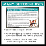 PERCY JACKSON AND THE OLYMPIANS THE LIGHTNING THIEF CHAPTER SUMMARY CARDS