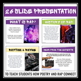 Poetry Rap - Using Rap Song Lyrics to Teach Poetry Presentation and Activities