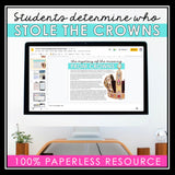 CLOSE READING DIGITAL INFERENCE MYSTERY: WHO STOLE THE PROM KING AND QUEEN'S CROWNS?