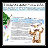 Close Reading Mystery Inference Activity - Who Stole the Bunny Mascot?