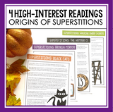HALLOWEEN READING COMPREHENSION - SUPERSTITIONS