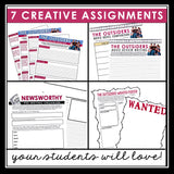 The Outsiders Assignments Bundle - Creative Response and Analysis of the Novel