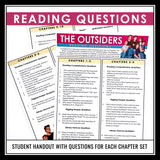 The Outsiders Questions - Comprehension and Analysis Chapter Reading Questions