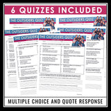 The Outsiders Quizzes - Multiple Choice and Quote Chapter Quizzes - Answer Key