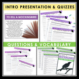 To Kill a Mockingbird Unit Plan - Harper Lee Novel Study Reading Unit