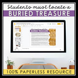 Close Reading Digital Mystery Inference Activity - Where is the Treasure Buried?