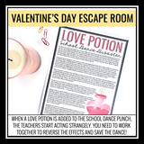 Valentine's Day Escape Room Activity - Team Builder Game Breakout - Love Potion