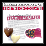 Valentine's Day Close Reading Mystery Inference Activity - Secret Admirer