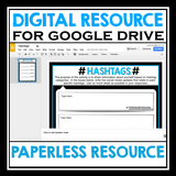 BACK TO SCHOOL DIGITAL ACTIVITY: HASHTAGS (GOOGLE DRIVE)