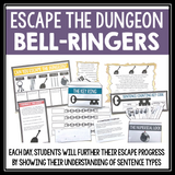 SENTENCE TYPES ESCAPE ROOM BELL RINGERS (SIMPLE, COMPOUND, COMPLEX, & CC)