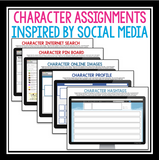 DIGITAL CHARACTER ANALYSIS ASSIGNMENTS FOR GOOGLE DRIVE / GOOGLE CLASSROOM