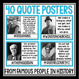 HISTORY QUOTE HASHTAG POSTERS & ASSIGNMENT