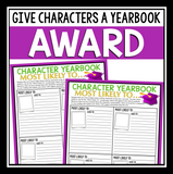CHARACTER ASSIGNMENT FOR ANY NOVEL OR SHORT STORY - MOST LIKELY TO AWARD