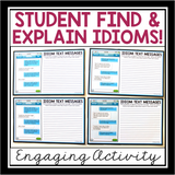 IDIOM ACTIVITY: IDIOM TEXT MESSAGES