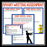 DIGITAL ZOMBIE HALLOWEEN WRITING ASSIGNMENT PAPERLESS DIGITAL GOOGLE