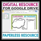 BACK TO SCHOOL RULES DIGITAL ACTIVITY FOR GOOGLE DRIVE / GOOGLE CLASSROOM