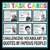 VOCABULARY ACTIVITY: QUOTES TASK CARDS