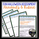 ALIEN HALLOWEEN WRITING ASSIGNMENT