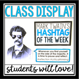 MARK TWAIN POSTERS AND ACTIVITY: HASHTAG QUOTES