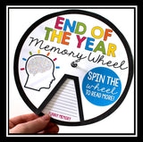 END OF THE YEAR ACTIVITY MEMORY WHEEL