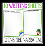 ST. PATRICK'S DAY WRITING PROMPTS, POSTER, & BOOKMARKS