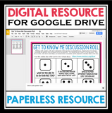 BACK TO SCHOOL DIGITAL ACTIVITY: DISCUSSION ROLL (GOOGLE DRIVE)