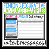 FIGURATIVE LANGUAGE ACTIVITY: TEXT MESSAGES