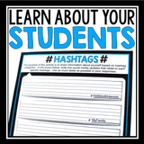 BACK TO SCHOOL ACTIVITY: HASHTAGS