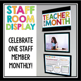 TEACHER OF THE MONTH: STAFF ROOM BULLETIN DISPLAY