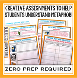 HYPERBOLE ACTIVITIES, ASSIGNMENTS, TASK CARDS & MORE!