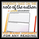 AUTHOR EXTRAORDINAIRE: SHORT STORY NOVEL ASSIGNMENT STUDENTS BECOME AUTHOR