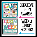 IDIOMS - ACTIVITIES, ASSIGNMENTS, POSTERS, TASK CARDS, & AWARDS BUNDLE