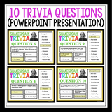 SHAKESPEARE GAME: TRIVIA