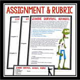 ZOMBIE HALLOWEEN WRITING ASSIGNMENT