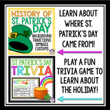 ST. PATRICK'S DAY ACTIVITIES, PRESENTATIONS, & ASSIGNMENTS BUNDLE