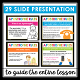 APOSTROPHES PRESENTATION & ACTIVITIES