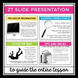 CREDIBLE SOURCES RESEARCH PRESENTATION AND ACTIVITIES
