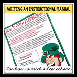 ST. PATRICK'S DAY INSTRUCTIONAL WRITING: LEPRECHAUN