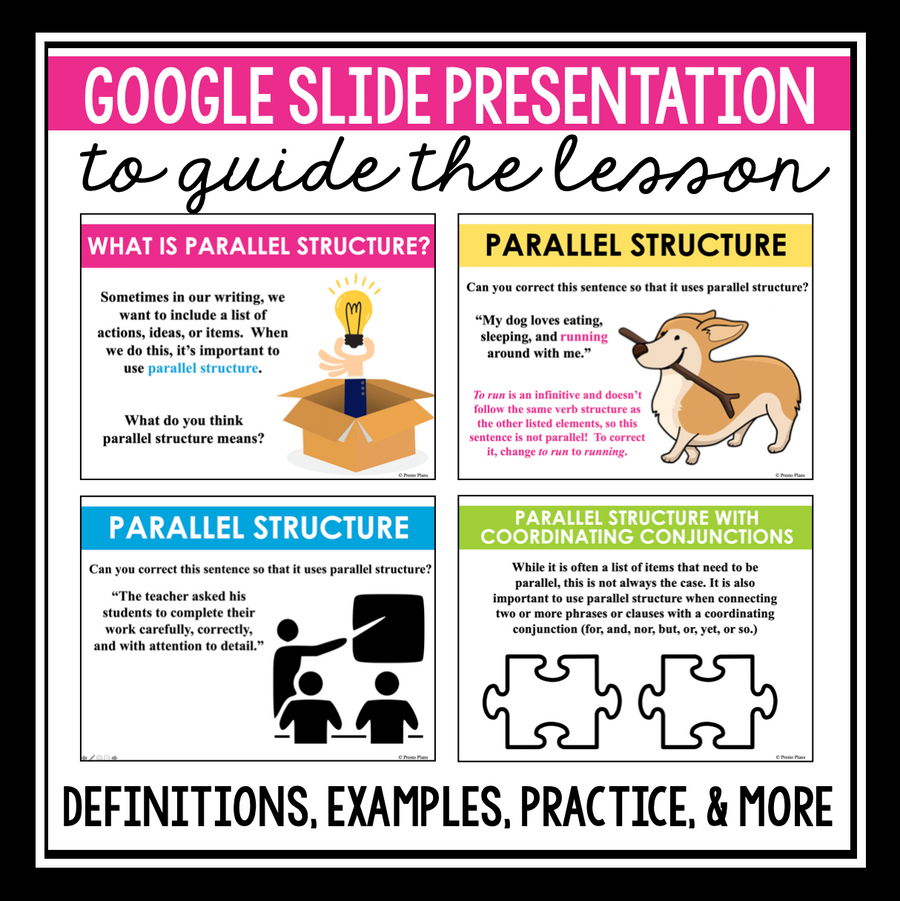 PARALLEL STRUCTURE DIGITAL PRESENTATION AND ASSIGNMENTS – Presto Plans
