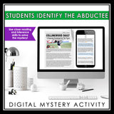 Close Reading Digital Mystery Inference Activity - Alien Abduction Mystery