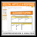 DIGITAL NONFICTION ARTICLE AND ACTIVITIES INFORMATIONAL TEXT: ALEXANDER FLEMING