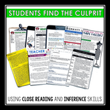 Close Reading Mystery Text Evidence Inference Activity - Teacher Tape Prank