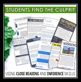 Close Reading Mystery Inference Text Evidence Activity - Destroyed Corn Maze