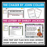 SHORT STORY UNIT PLAN DIGITAL PRINT BUNDLE