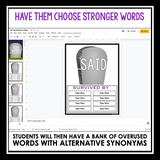 DEAD WORDS DIGITAL HALLOWEEN WORD CHOICE ACTIVITY