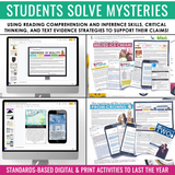 Reading Mysteries Program - Close Reading Inference Activities - Digital & Print